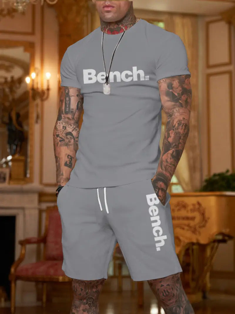 Men's Casual Short Sleeve Letter Print T-Shirt - Graphic Tee