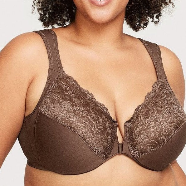 Front Button Push-Up Bra with Steel Ring - Supportive Intimates