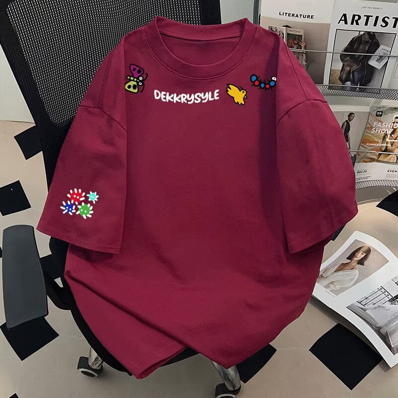 Men's Cartoon Print Cotton T-Shirt