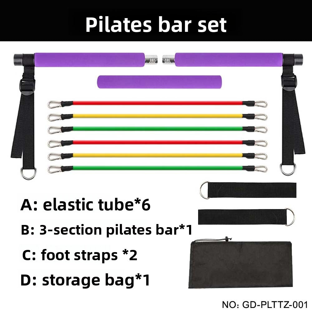 Multi-Functional 3-Section Pilates Stick - Portable Fitness Bar