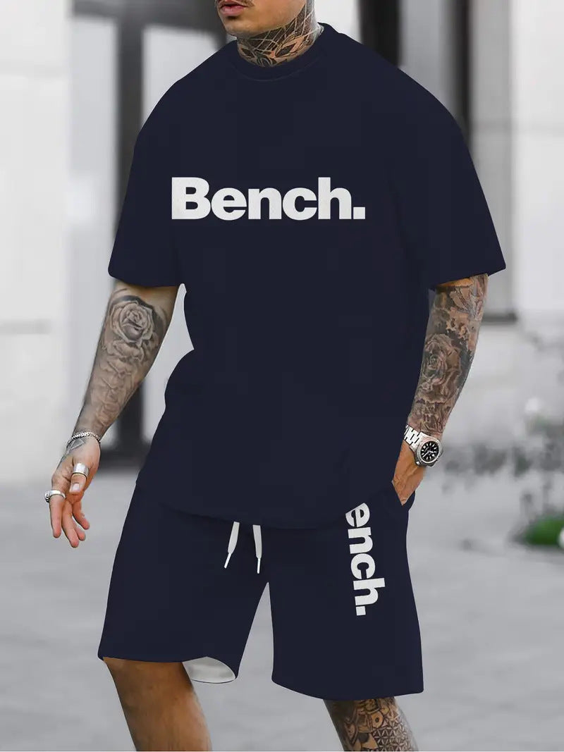 Men's Casual Short Sleeve Letter Print T-Shirt - Graphic Tee