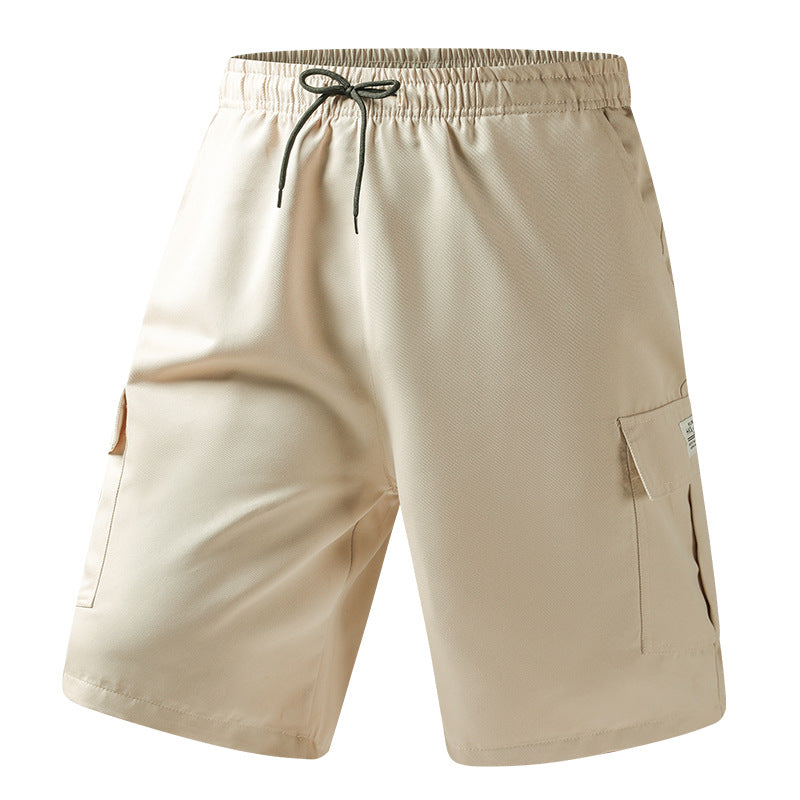 Men's Cargo Shorts with Drawstring & Multi-Pockets