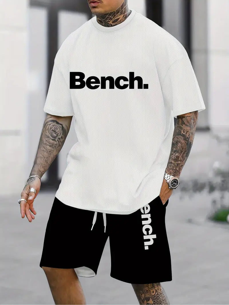 Men's Casual Short Sleeve Letter Print T-Shirt - Graphic Tee