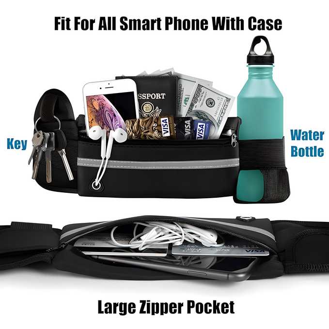 Ultra Light Running Belt - Bounce-Free Fitness Waist Pack