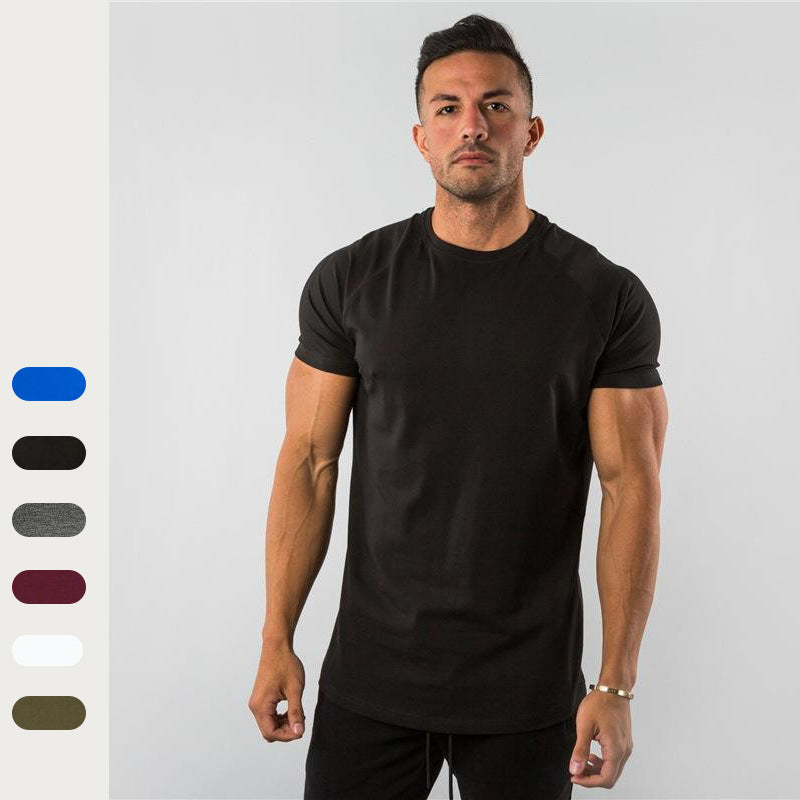 Men's Cotton T-Shirt - Summer Short Sleeve Round Neck