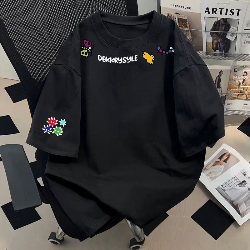 Men's Cartoon Print Cotton T-Shirt