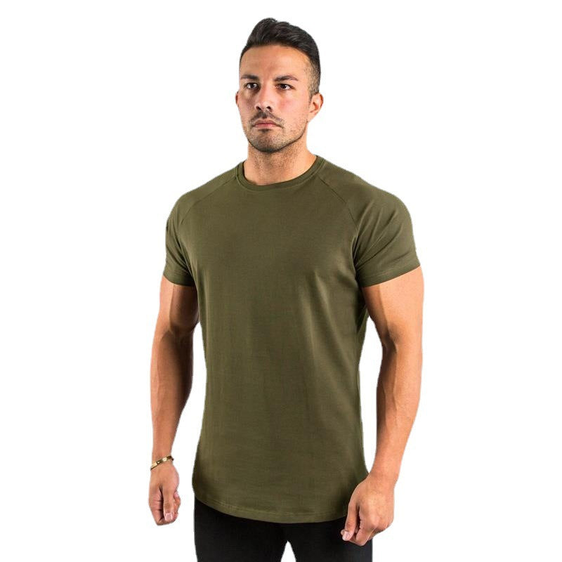 Men's Cotton T-Shirt - Summer Short Sleeve Round Neck