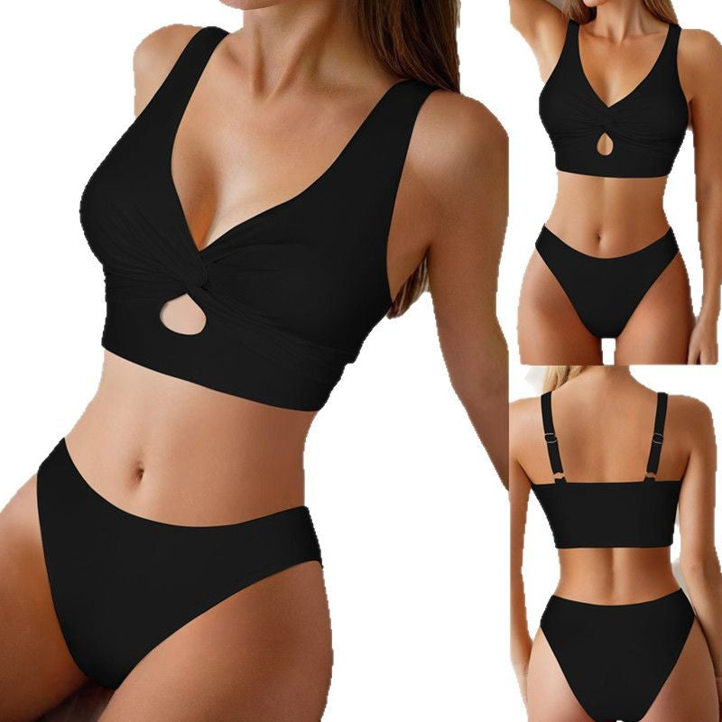 Women's Twist Detail Bikini Swimsuit - Stylish Beachwear