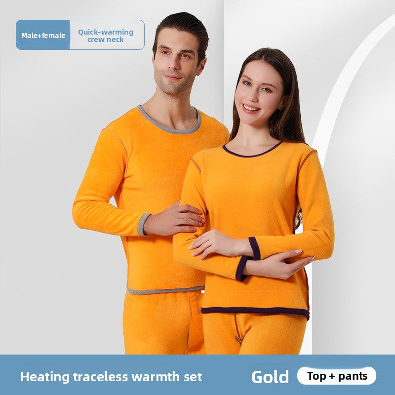 Gold thread warm underwear set