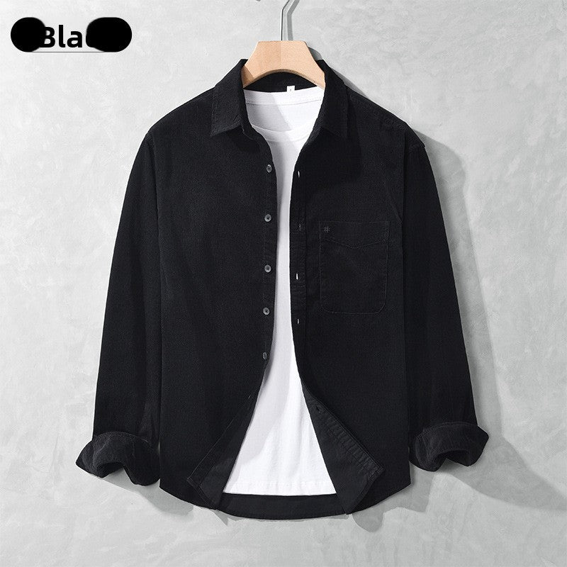 Men's Cotton Corduroy Shirt Jacket - Casual Overshirt