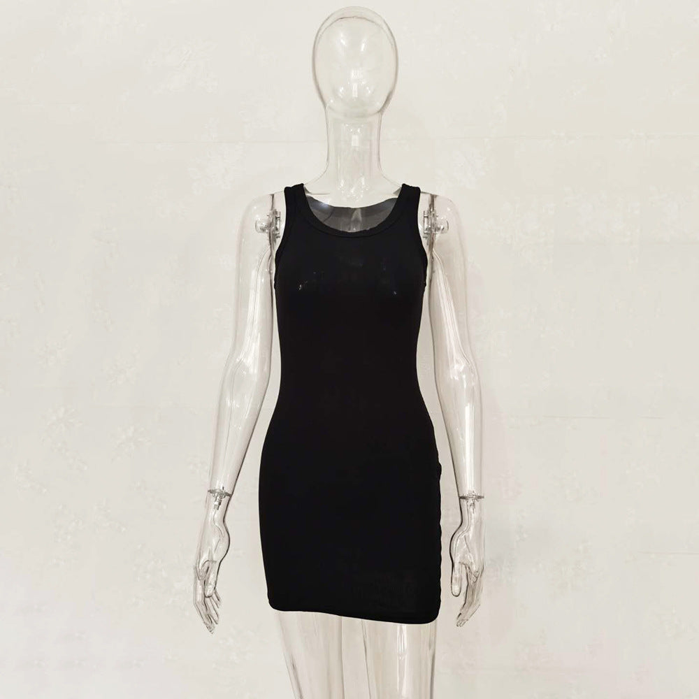 Sleeveless Vest Dress - Versatile Office & Casual Wear