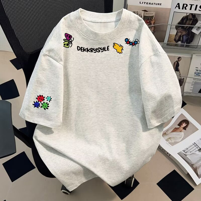 Men's Cartoon Print Cotton T-Shirt