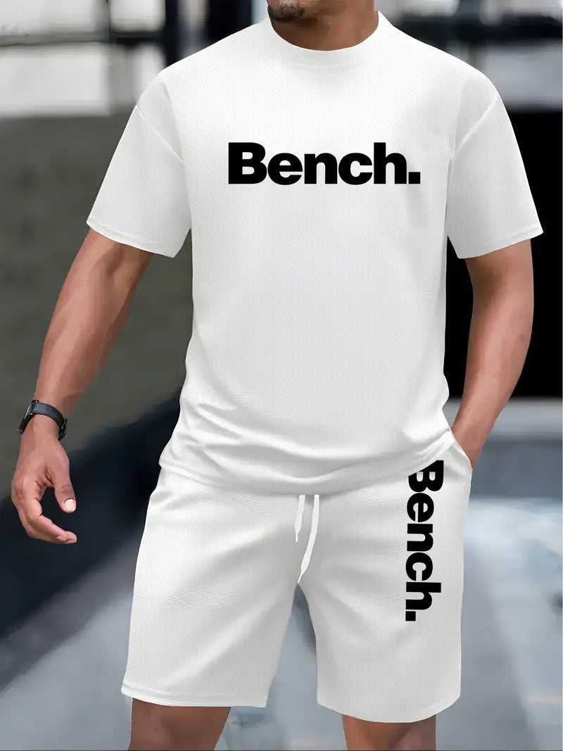 Men's Casual Short Sleeve Letter Print T-Shirt - Graphic Tee