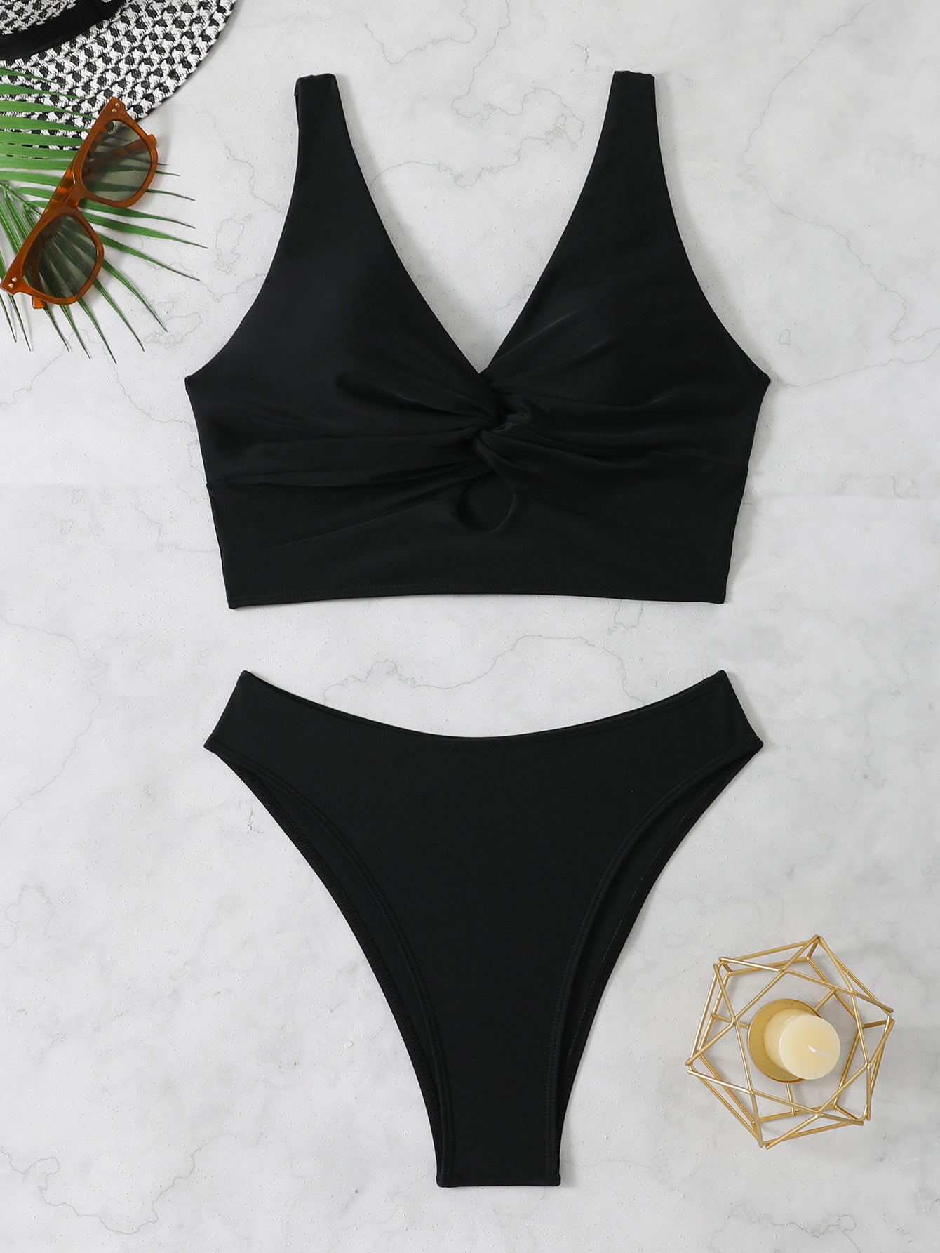 Women's Twist Detail Bikini Swimsuit - Stylish Beachwear