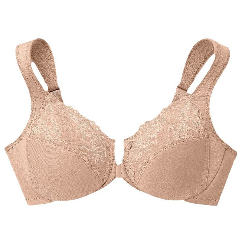 Front Button Push-Up Bra with Steel Ring - Supportive Intimates