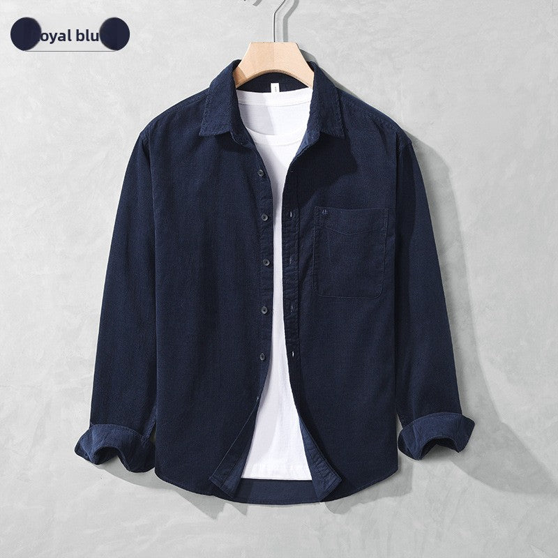 Men's Cotton Corduroy Shirt Jacket - Casual Overshirt