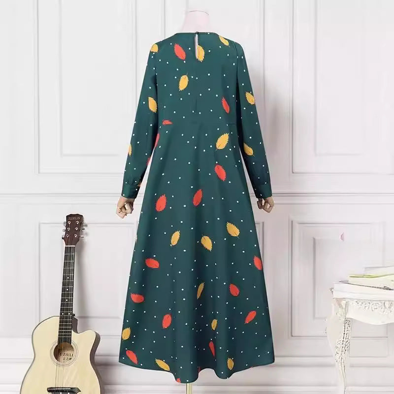 Leaf Print Dress - Nature-Inspired Summer Style