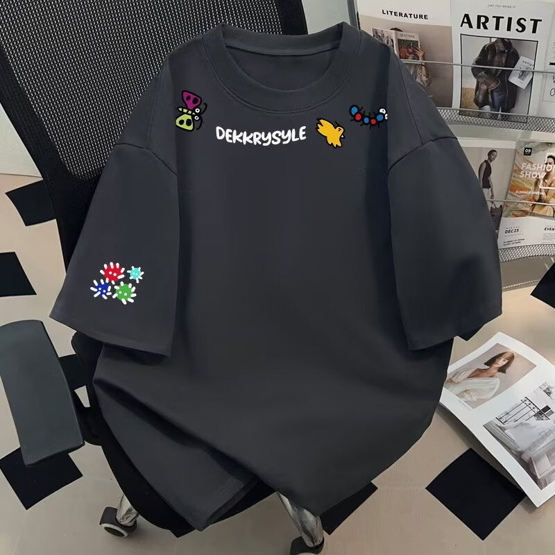 Men's Cartoon Print Cotton T-Shirt