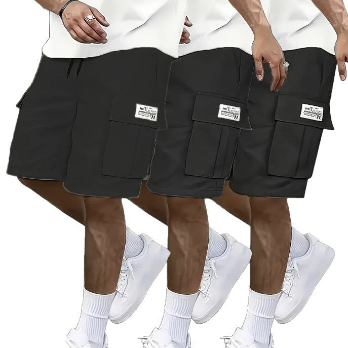 Men's Cargo Shorts with Drawstring & Multi-Pockets