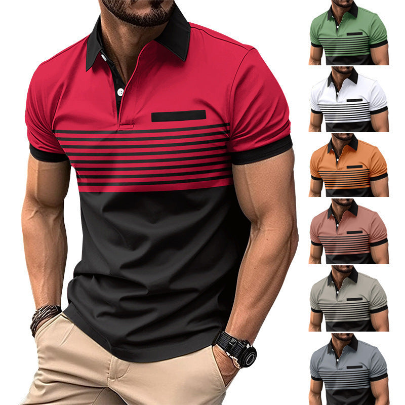 Men's Slim Fit Short Sleeve Polo Shirt - Classic Style