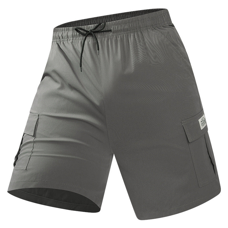 Men's Cargo Shorts with Drawstring & Multi-Pockets