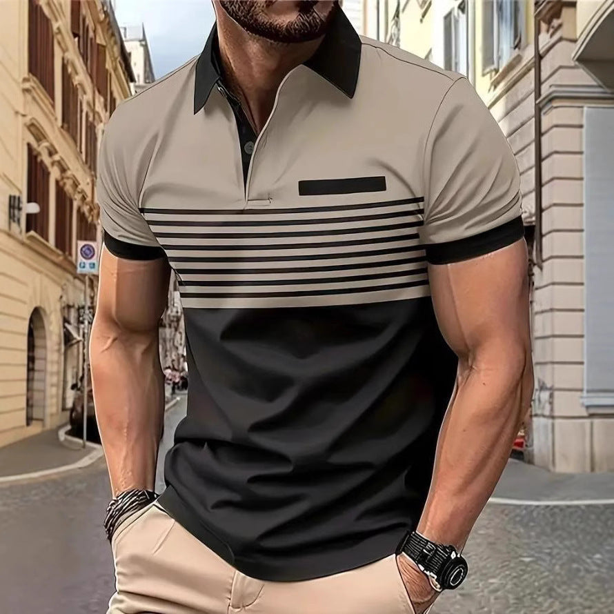 Men's Slim Fit Short Sleeve Polo Shirt - Classic Style
