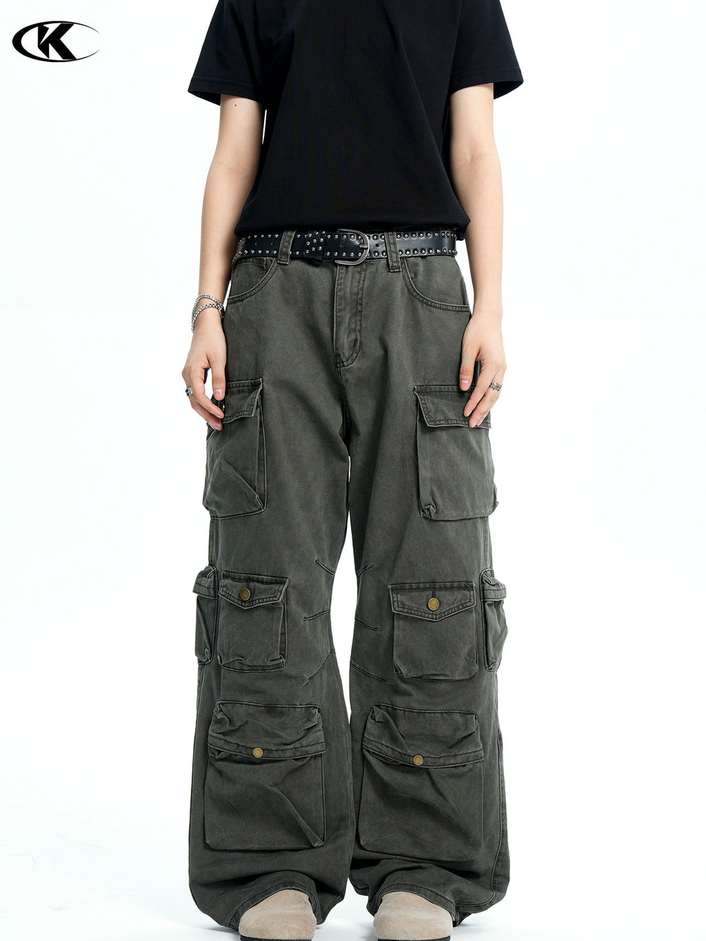 Unisex Heavyweight Cotton Cargo Pants with Multi-Pockets