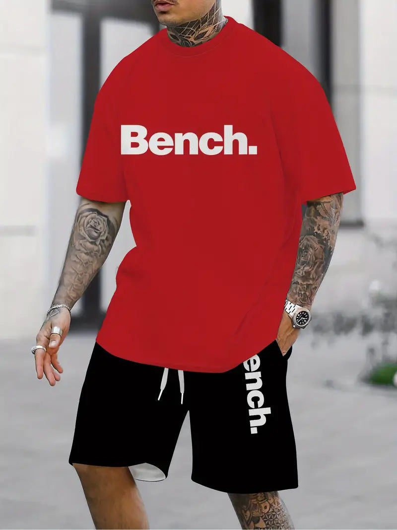 Men's Casual Short Sleeve Letter Print T-Shirt - Graphic Tee