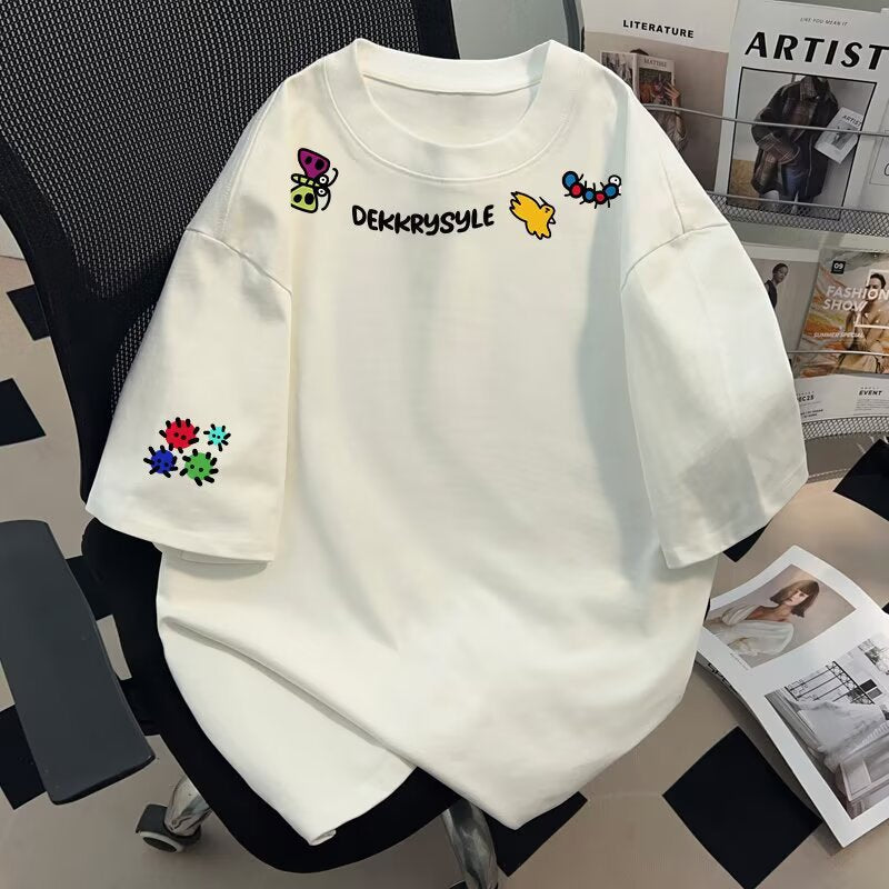 Men's Cartoon Print Cotton T-Shirt